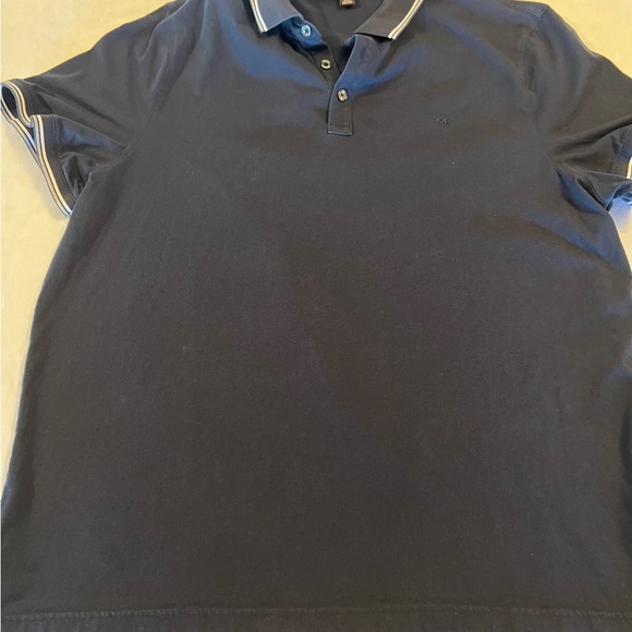 XXL Michael Kors Mens Polo Shirt Blue Short Sleeve Classic Stretch Summer Spring - Picture 6 of 6